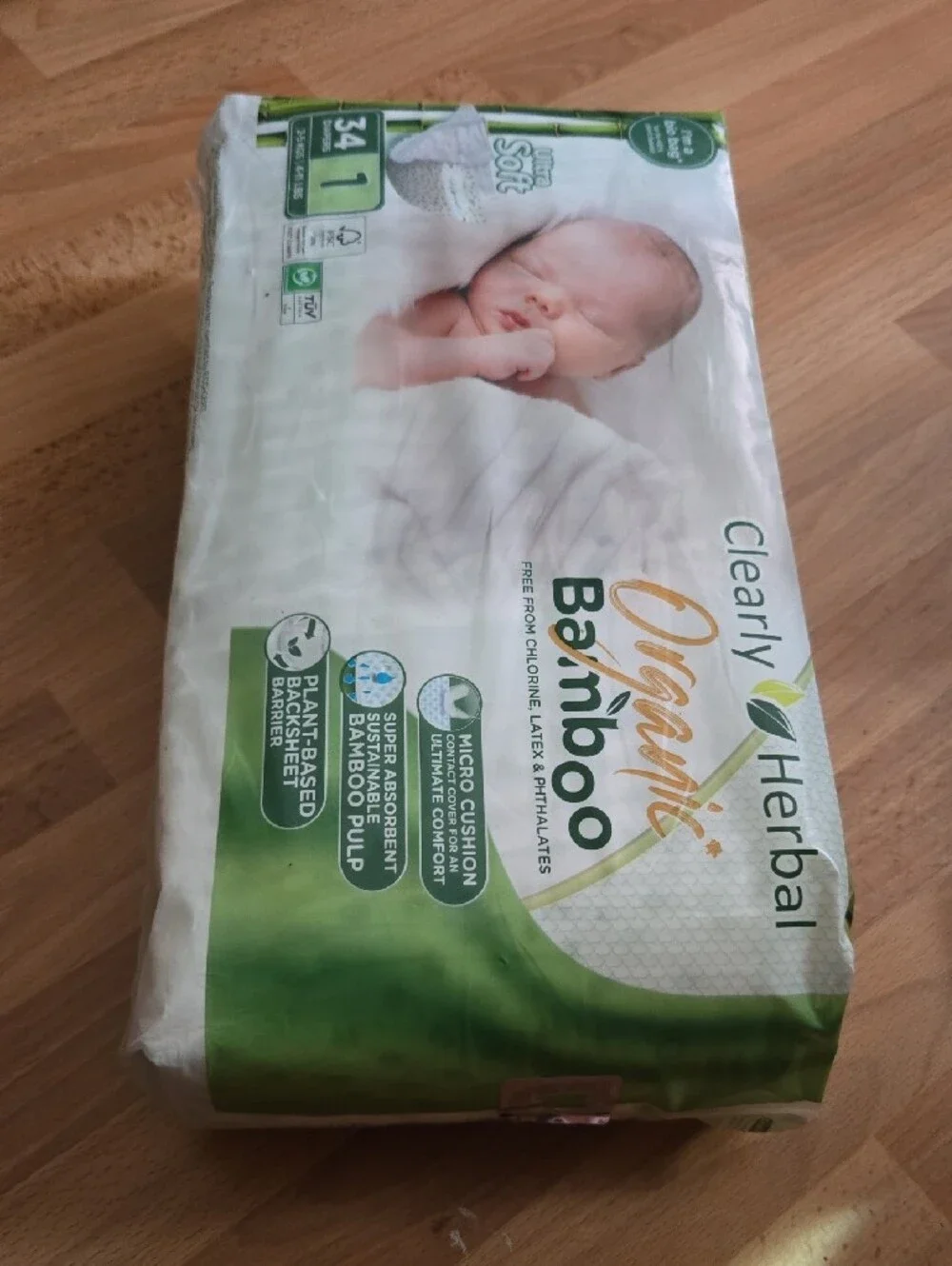 Organic Bamboo Diapers - Green